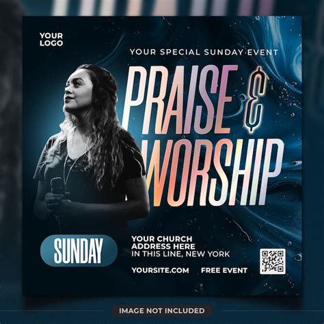 Premium Psd Praise And Worship Church Conference Social Media Post