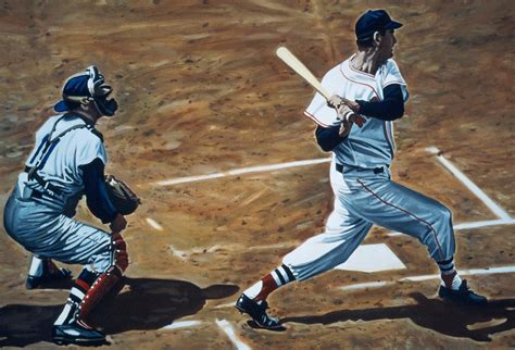 Ted Williams Andyjurinko Ted Williams Baseball Art Ted