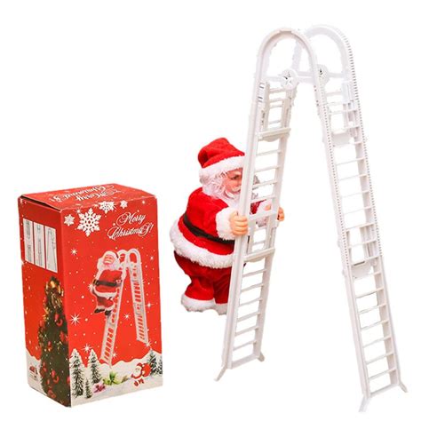 Climbing Santa Electric Musical Santa Claus Climbing Up And Down