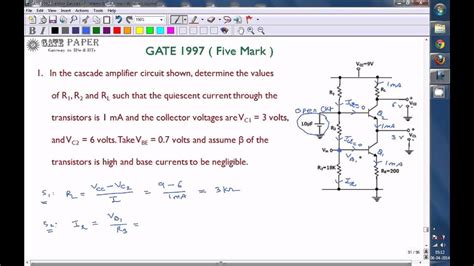 Gate 1997 Ece Design Of Cascade Amplifier Youtube