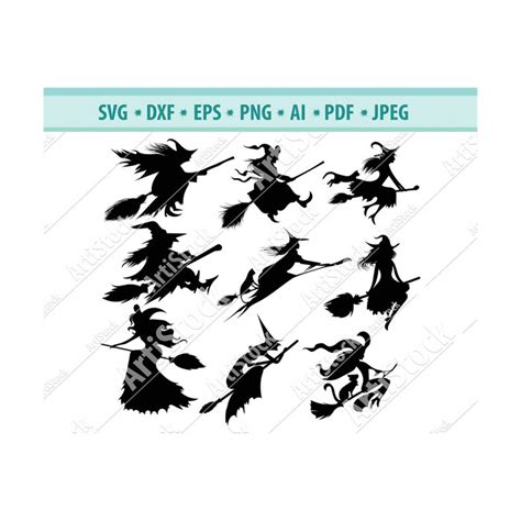 Witch Svg, Halloween Witch png, eps, svg, dxf, Halloween Cli - Inspire ...