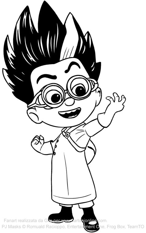 Desenho De Romeu Dos Pj Masks Para Colorir