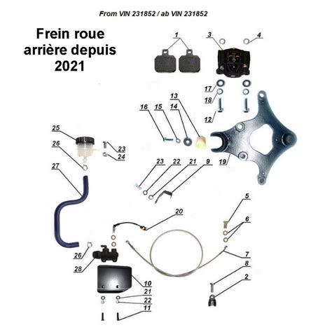 Vis de frein de roue arrière Euro5 2015 2021 Moto Side Aventure