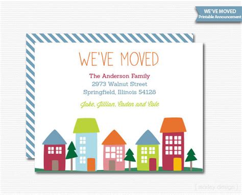 Weve Moved New Home Announcement Which You Print Yourself Or Email To