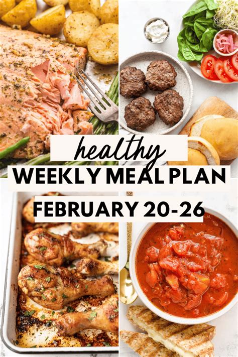 Healthy Weekly Meal Plan January February Lowcalicious