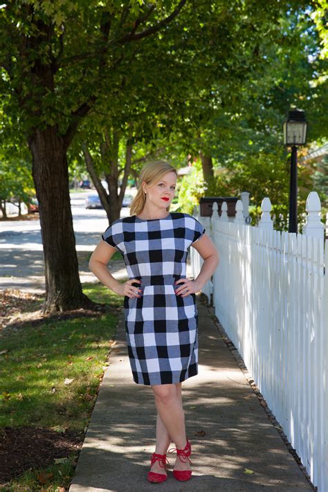 Gingham Sheath Dress - Everyday Annie