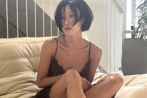 I thought I wasn t wearing anything Rosé wearing a daring nude tone lingerie look