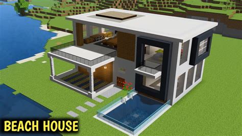 Modern House 2 How To Build Beach House Minecraft Minecraft Youtube