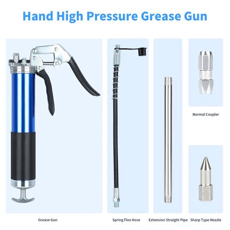 Manual Grease Gun Pistol Grip With Flex Hose Heavy Duty Lever Action