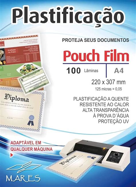 Pl Stico Para Plastifica O Pouch Film Mares Multicor A