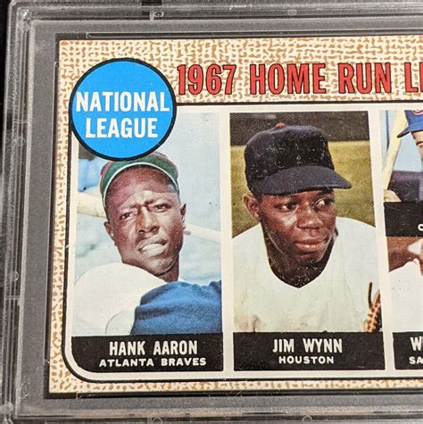 Topps Nl Home Run Leaders Hank Aaron Willie Mccovey Ron Santo Psa