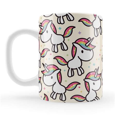 Unicorn Magic Mug Cute Kawaii Unicorn Pattern Gift Perfect Birthday