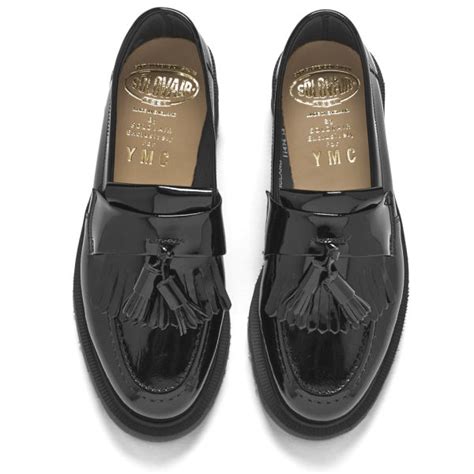 Ymc Women S Solovair Patent Leather Tassel Loafers Black Free Uk Delivery Over £50