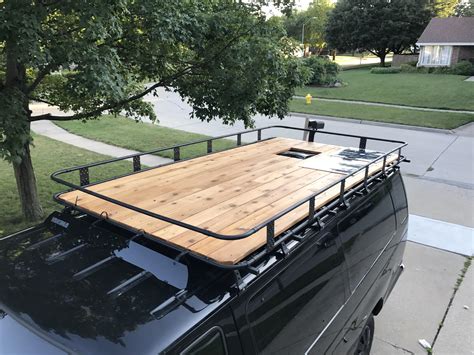 My Conduit Van Deck With Cedar Decking 100w Of Flexible Solar And