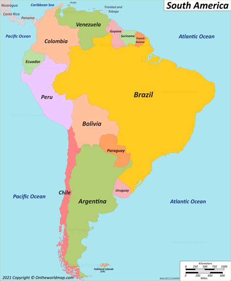 Central And South America Map Blank