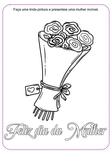 Atividade Dia Da Mulher Para Colorir - Atividades de Colorir para o Dia da Mulher | Cantinho do EVA