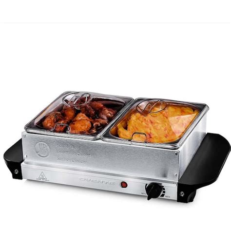 OVENTE Electric Buffet Server And Food Warmer With 2 1 5 Qt Pan And