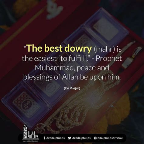 The Best Dowry Mahr Is The Easiest To Fulfill Islamic Marriage