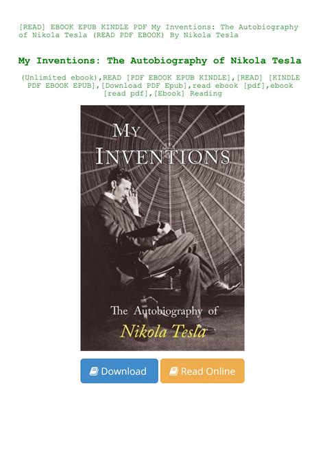 Read Ebook Epub Kindle Pdf My Inventions The Autobiography Of Nikola