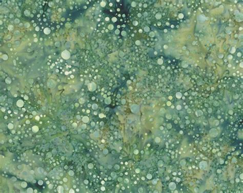 Batik Green Batik Fabric Desert Beauty Polka Dot Batik Fabric