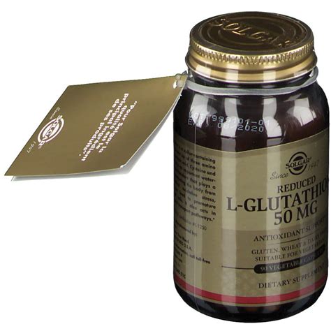 Solgar L Glutathion Reduced Réduit 50 mg 90 pc s Redcare Pharmacie