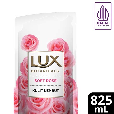 Jual Lux Botanicals Body Wash Refill Soft Rose Kulit Lembut 825ml