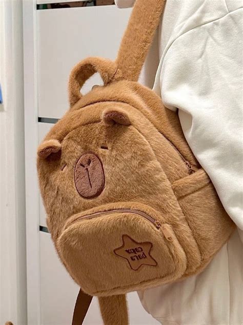 Jual Tas Capybara Ransel Coklat Lucu Bulu Halus Gemas Unyu Tas Sekolah