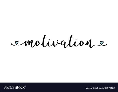 Hand Sketched Motivation Word As Logo Lettering Vector Image