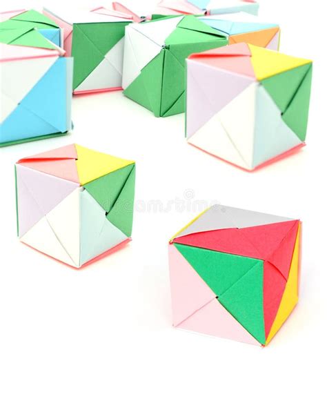 Cubo Di Origami Immagine Stock Immagine Di Origami Imparare