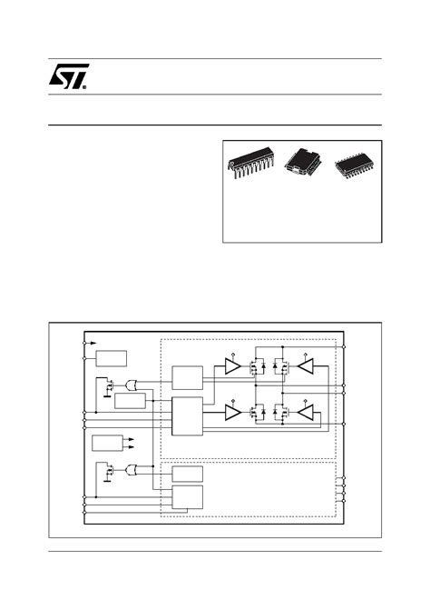 L Datasheet Pages Stmicroelectronics Dmos Dual Full Bridge