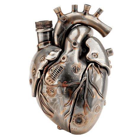Metal Heart Object With Electrical Device, Heart, Object, Metal PNG