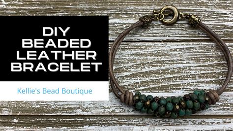 How To Make A Beaded Leather Bracelet Beaded Design