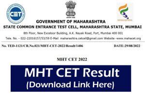 MHT CET Result 2022 Cetcell Mahacet Org PCM PCB Merit List Direct