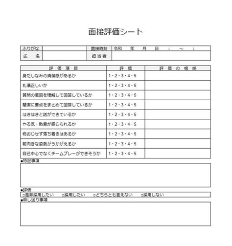 面接評価シートとは？無料テンプレート付き！作成例・ポイント 給与計算ソフト マネーフォワード クラウド