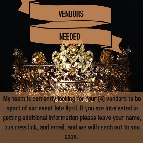 Vendors Needed Template Postermywall