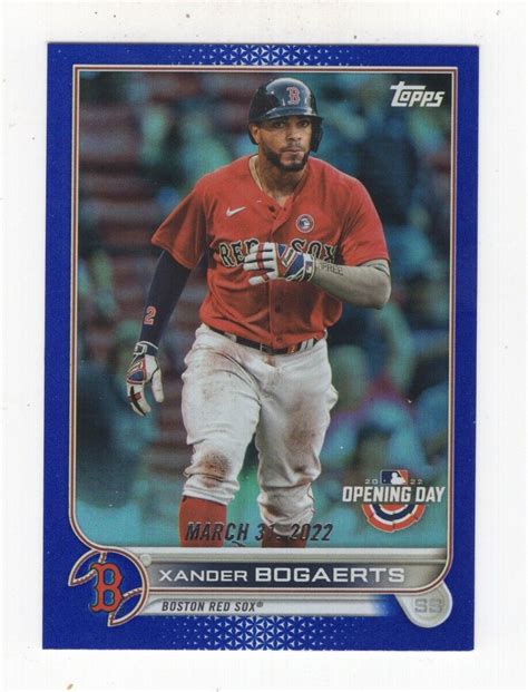 Topps Opening Day Baseball Blue Foil Xander Bogaerts Boston Red