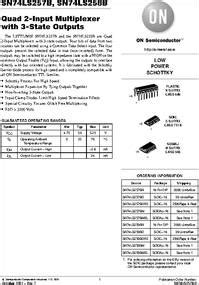 SN74LS257B Datasheet Quad 2 Input Multiplexer With 3 State Outputs