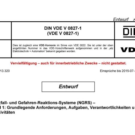 Neue Din Vde V F R Notfall Und Gefahren Systeme Deutsche