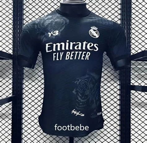 Maillot Match Real Madrid X Yamamoto Noir Footbebe