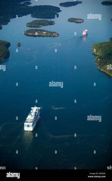 Cruiseferries in Stockholm archipelago, Sweden Stock Photo - Alamy