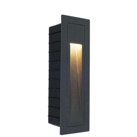 Baliza Exterior LED 3W Empotrable Pared Antracita Lane Antracita