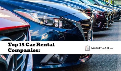 Best Car Rental Companies The Top 15 List