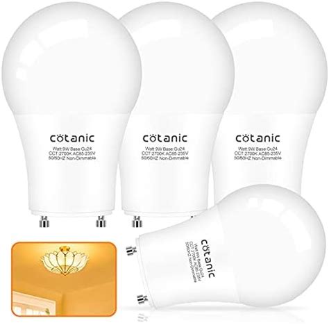 Hansang GU24 LED Light Bulb A19 Shape Bulb 9W 100W Equivalent 900