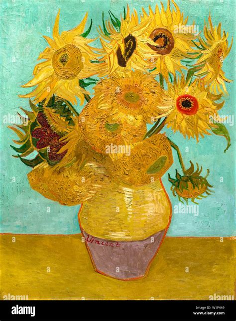 Van gogh sunflowers painting hi-res stock photography and images - Alamy