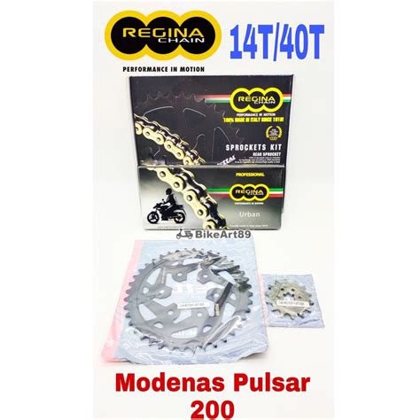 Modenas PULSAR 200 NS RS 200 REGINA Sprocket Chain Kit Set Rantai