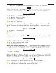 MC Hwk 2 Pdf Name Section Multiple Choice Homework 2 Simple