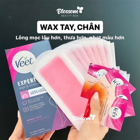 Mi Ng T Y L Ng Wax Gi Y Veet Wax Strips Cho Tay Ch N Body Bikini Shopee Vi T Nam