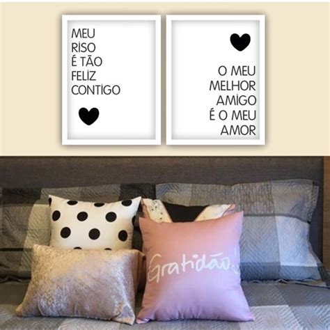 Conjunto Quadros Decorativos Meu Riso T O Feliz Contigo X Cm