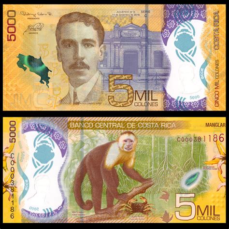 哥斯达黎加 Costa Rica 5000 Colones 2020 P W282 NEW UNC Original Banknote