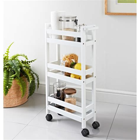 Spaceways Multi Functional Wooden Trolley Storage And Shelving Bandm